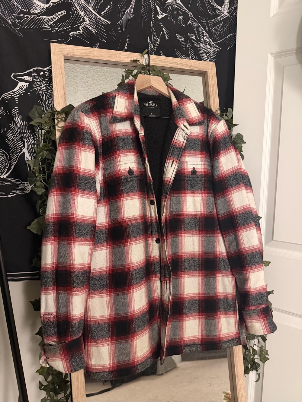 Hollister Men’s Flannel Jacket Button Down Top